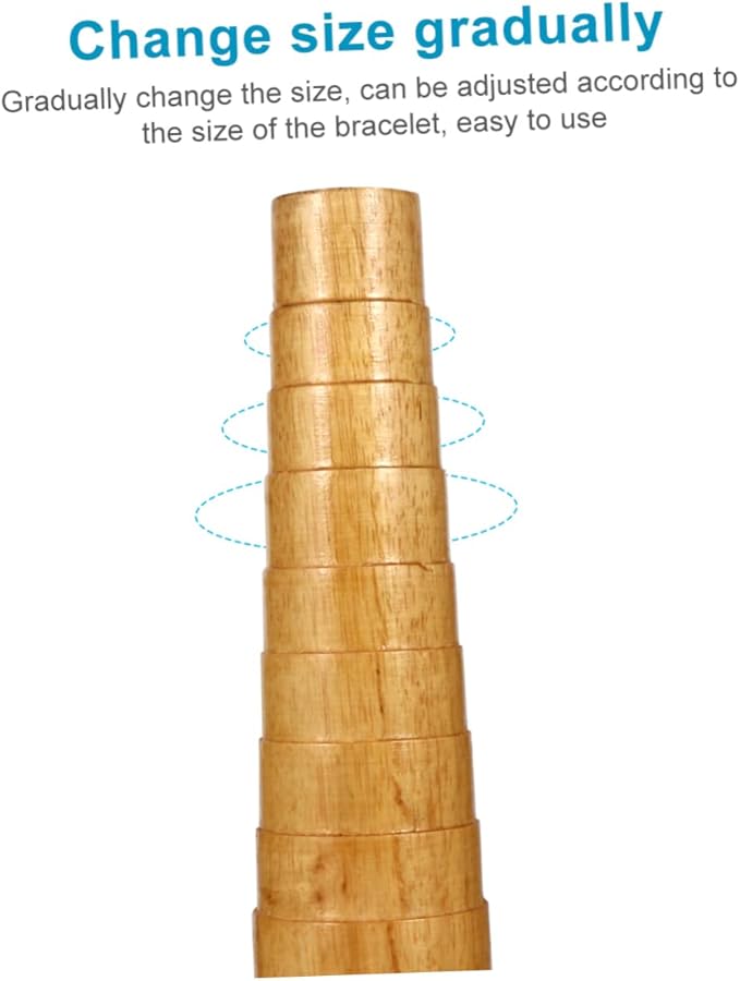 قضيب أساور الخشب الصلب المستدير أداة صنع المجوهرات DIY لتشكيل وتحديد حجم وإصلاح الأساور - Image 3